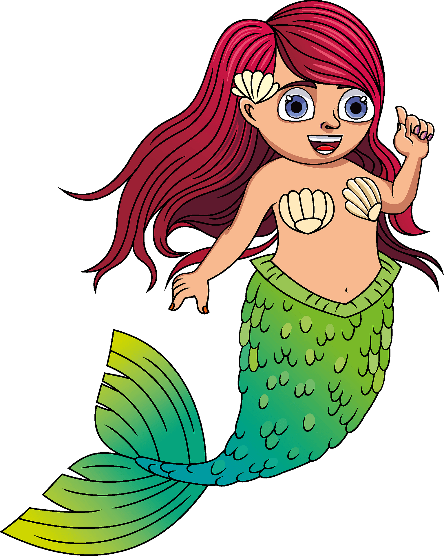 Detail Free Clipart Mermaid Nomer 50