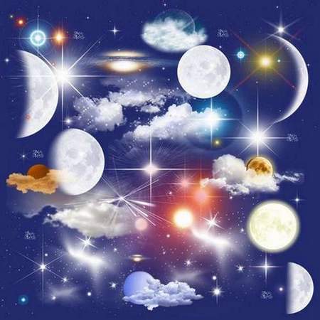Detail Free Clipart Moon And Stars Nomer 37