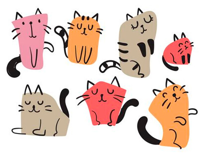 Detail Free Clipart Of Cats Nomer 16