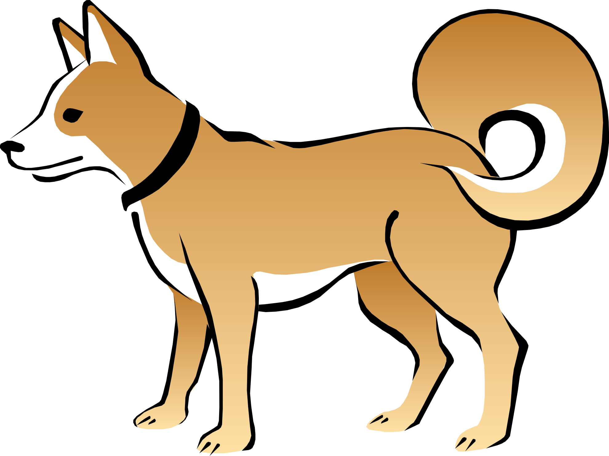 Detail Free Clipart Of Dogs Nomer 25