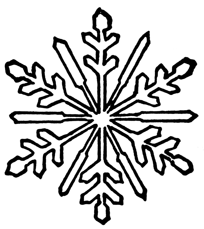 Detail Free Clipart Of Snowflakes Nomer 31