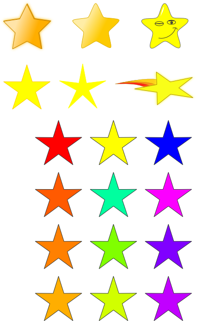 Detail Free Clipart Of Star Nomer 48