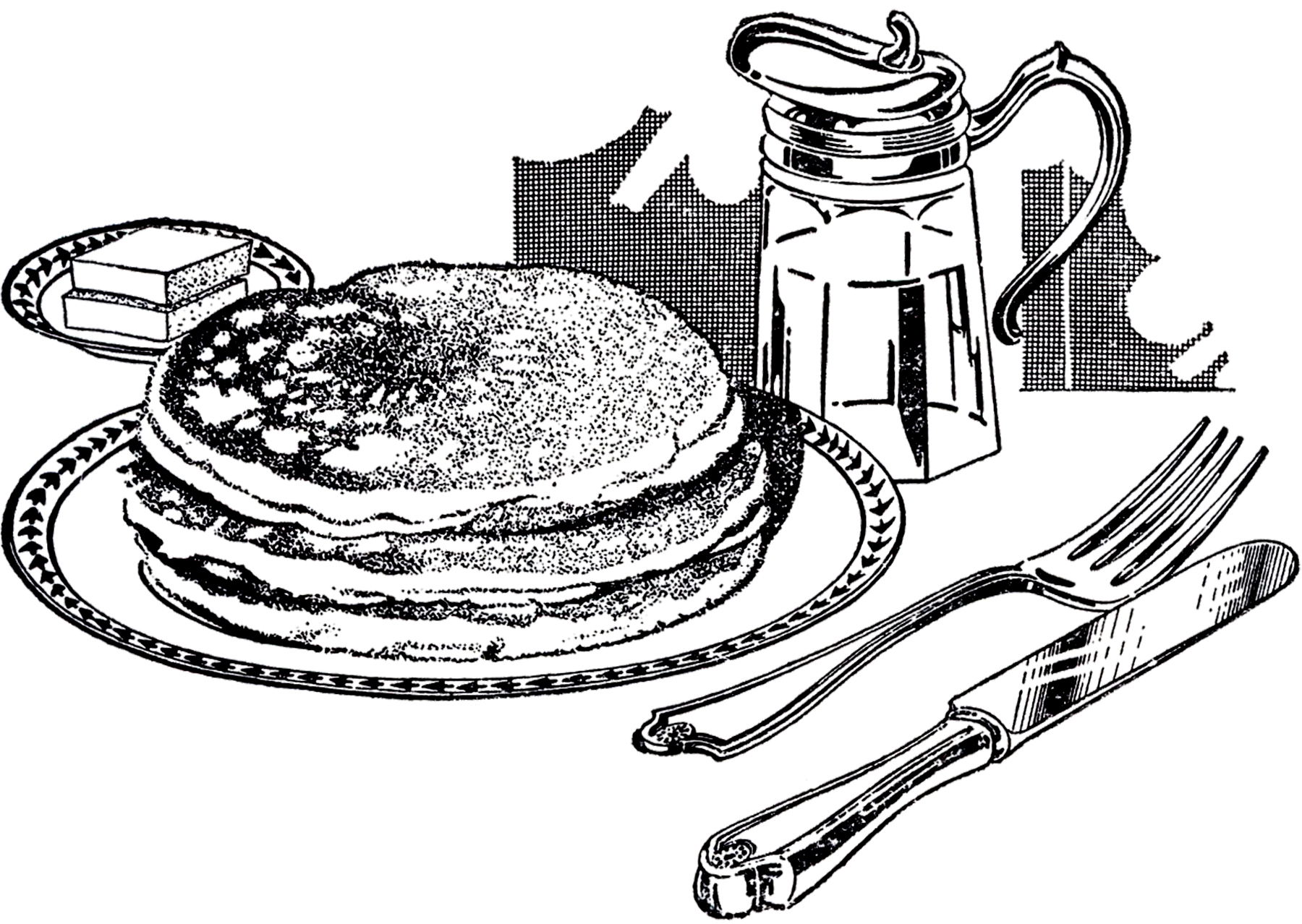 Detail Free Clipart Pancake Breakfast Nomer 26