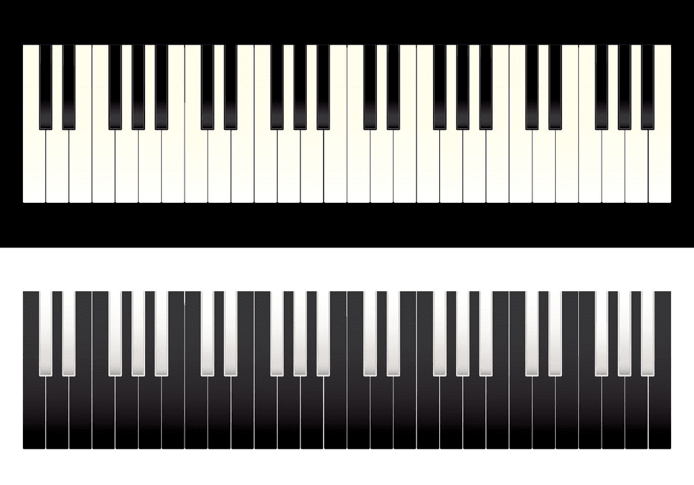 Detail Free Clipart Piano Keyboard Nomer 19
