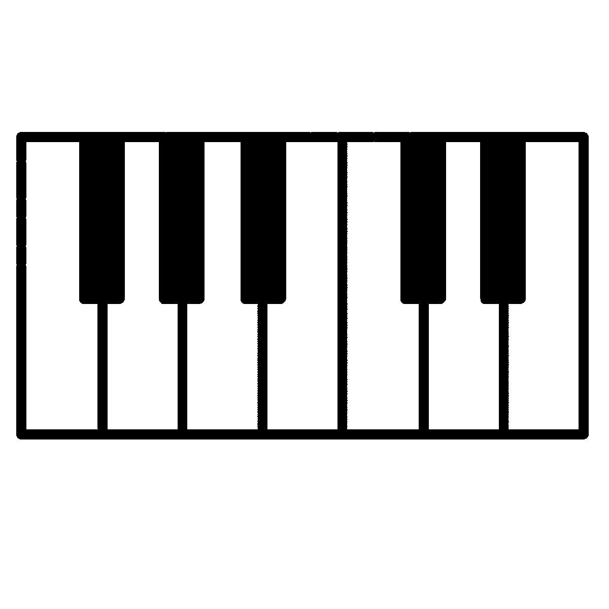 Detail Free Clipart Piano Keyboard Nomer 5