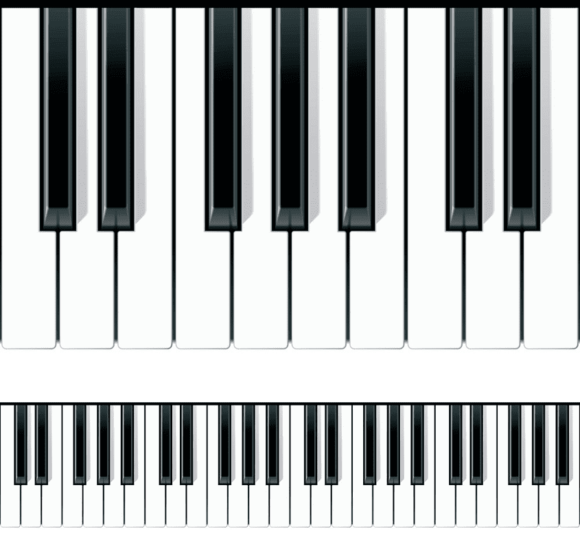 Detail Free Clipart Piano Keyboard Nomer 7