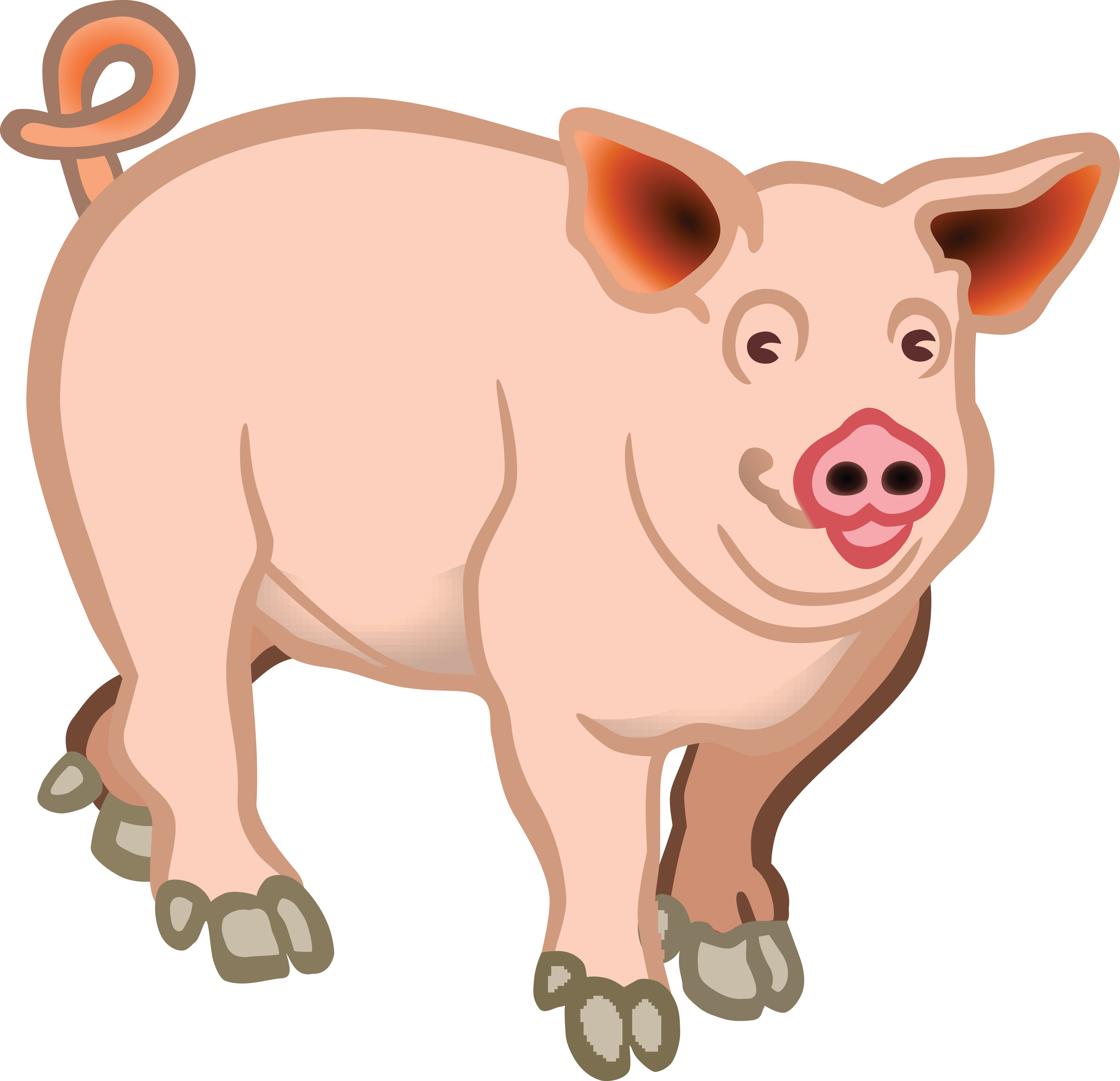 Detail Free Clipart Pig Nomer 10