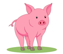 Detail Free Clipart Pig Nomer 12