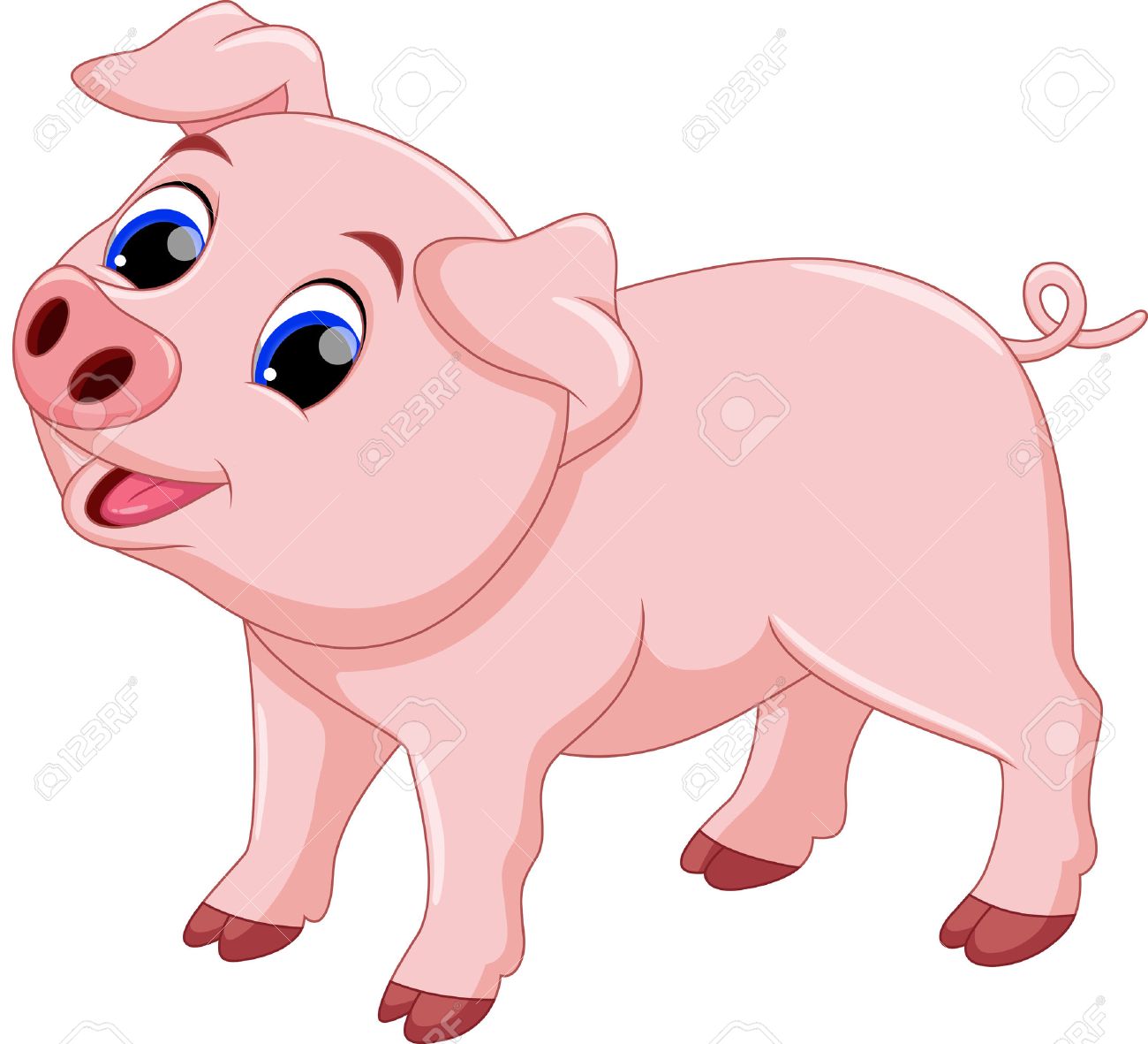 Detail Free Clipart Pig Nomer 25