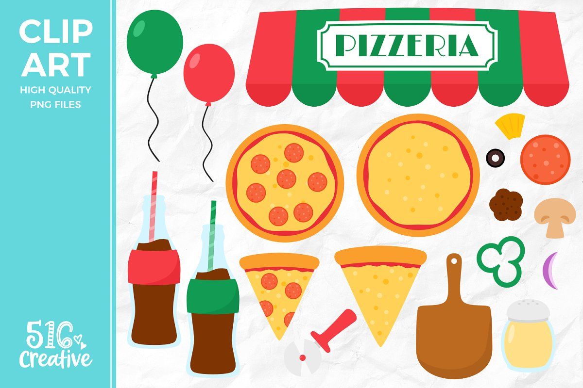 Detail Free Clipart Pizza Party Nomer 9