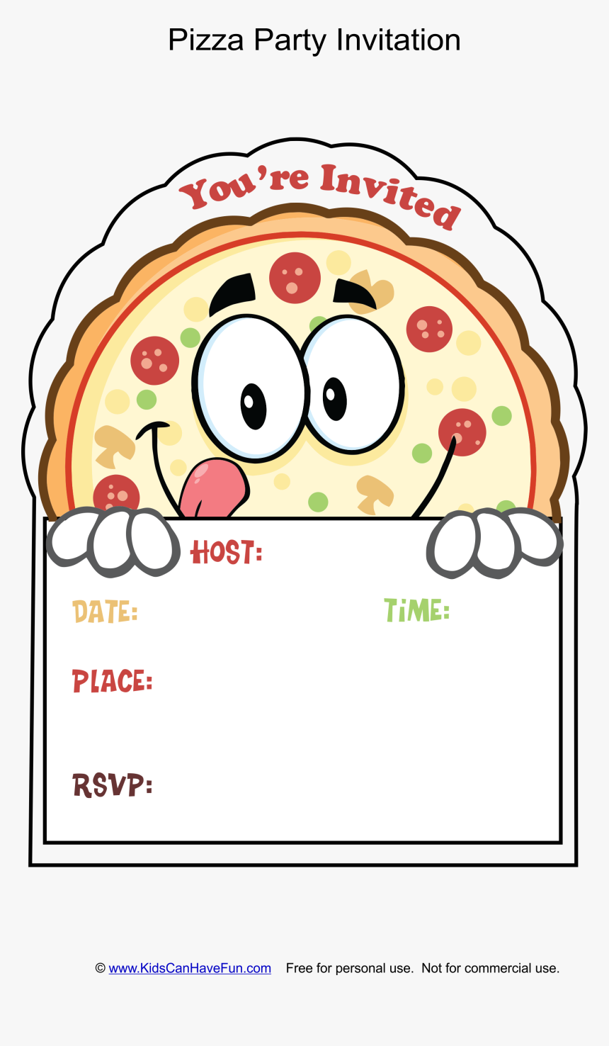 Detail Free Clipart Pizza Party Nomer 18