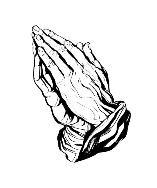 Detail Free Clipart Praying Hands Silhouette Nomer 7