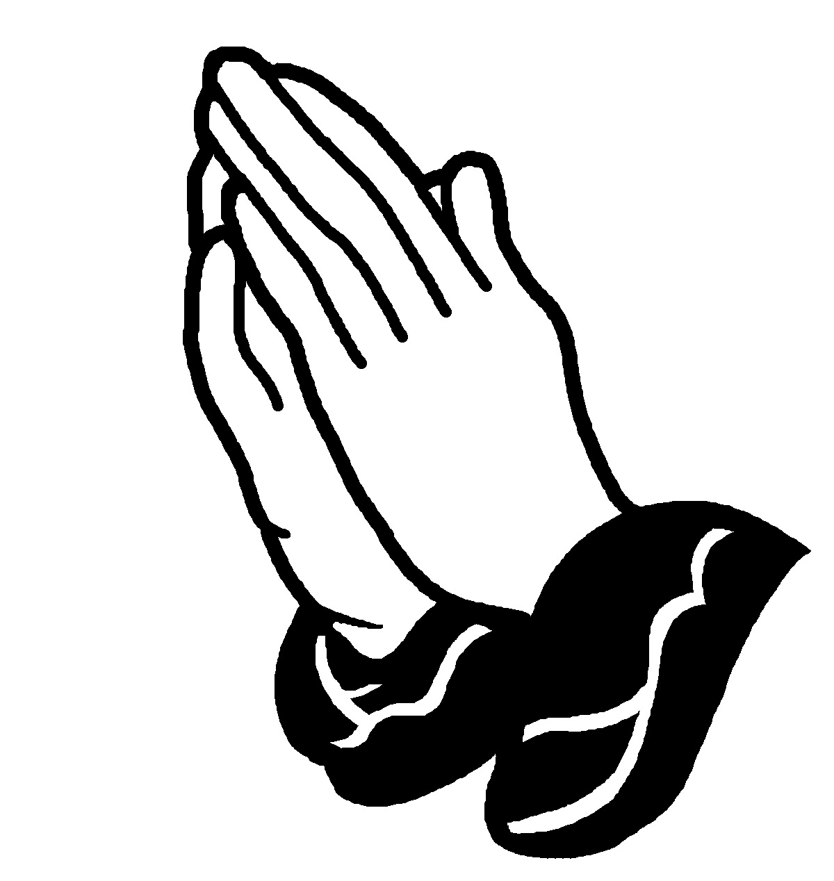 Detail Free Clipart Praying Hands Silhouette Nomer 14