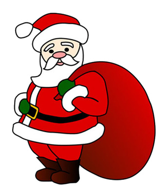 Detail Free Clipart Santa Claus Nomer 46