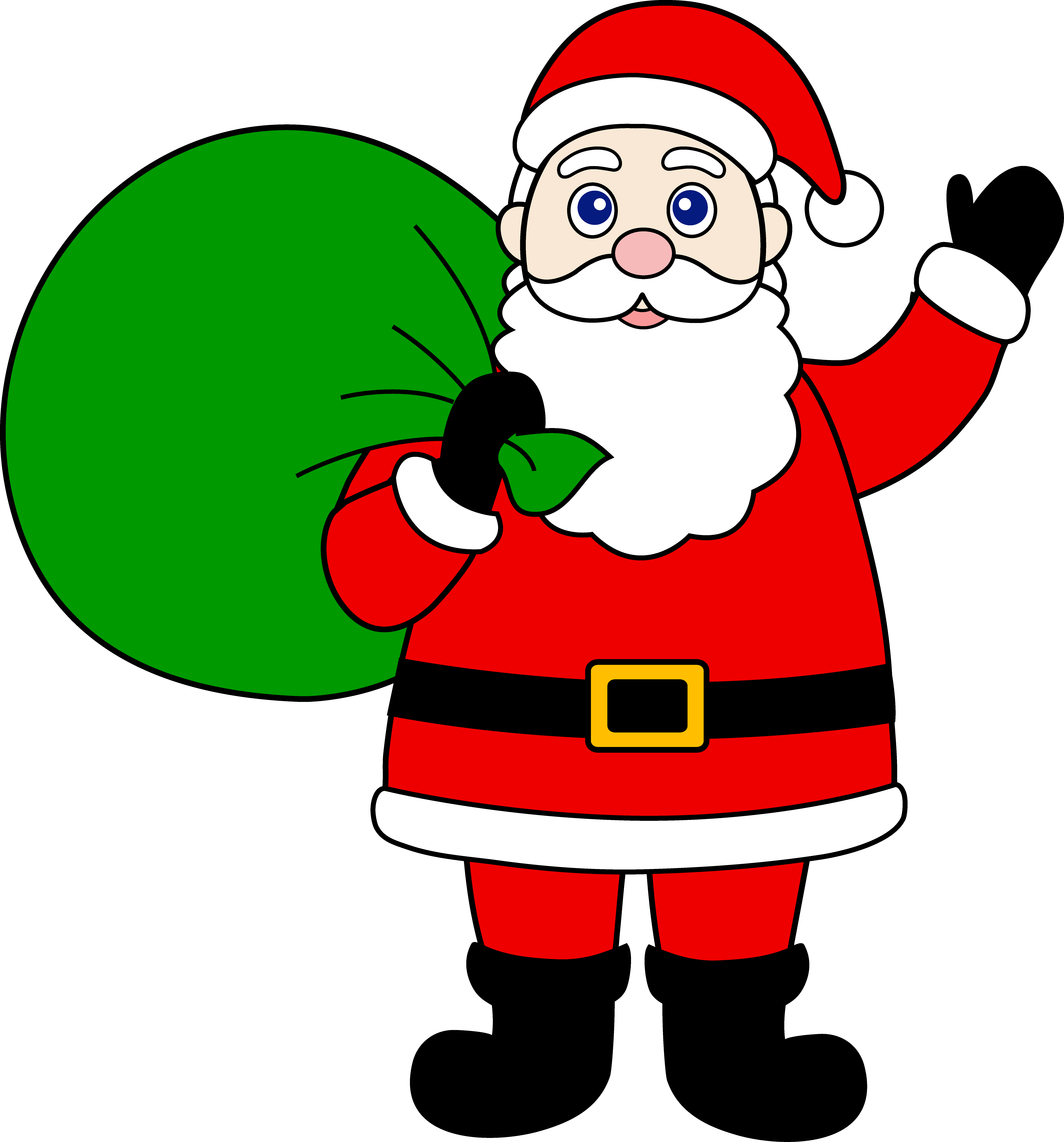 Detail Free Clipart Santa Claus Nomer 9