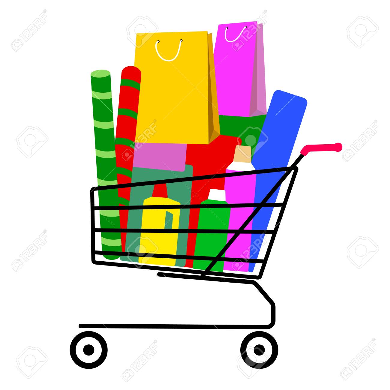 Detail Free Clipart Shopping Cart Nomer 10