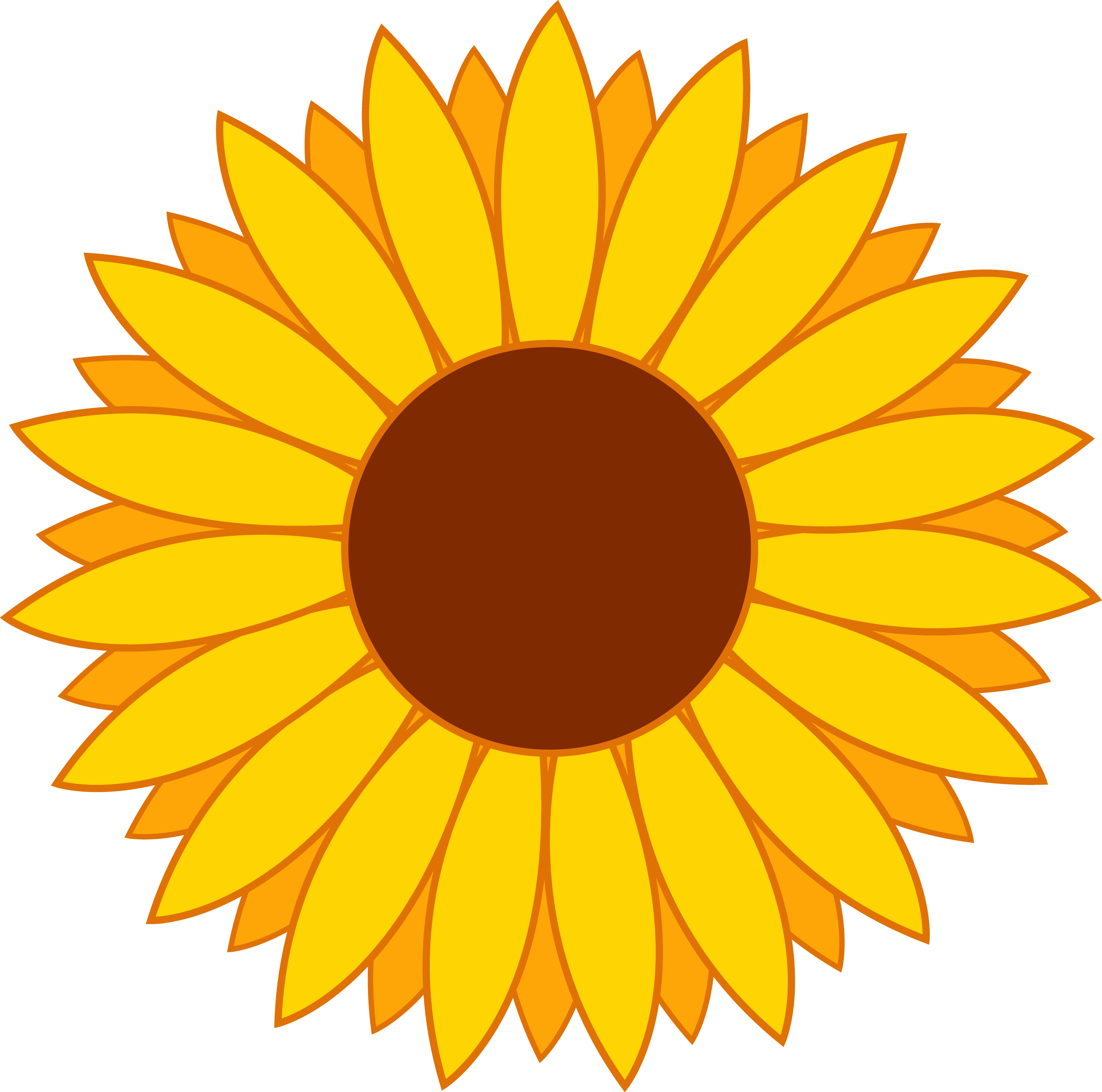 Detail Free Clipart Sunflower Nomer 36