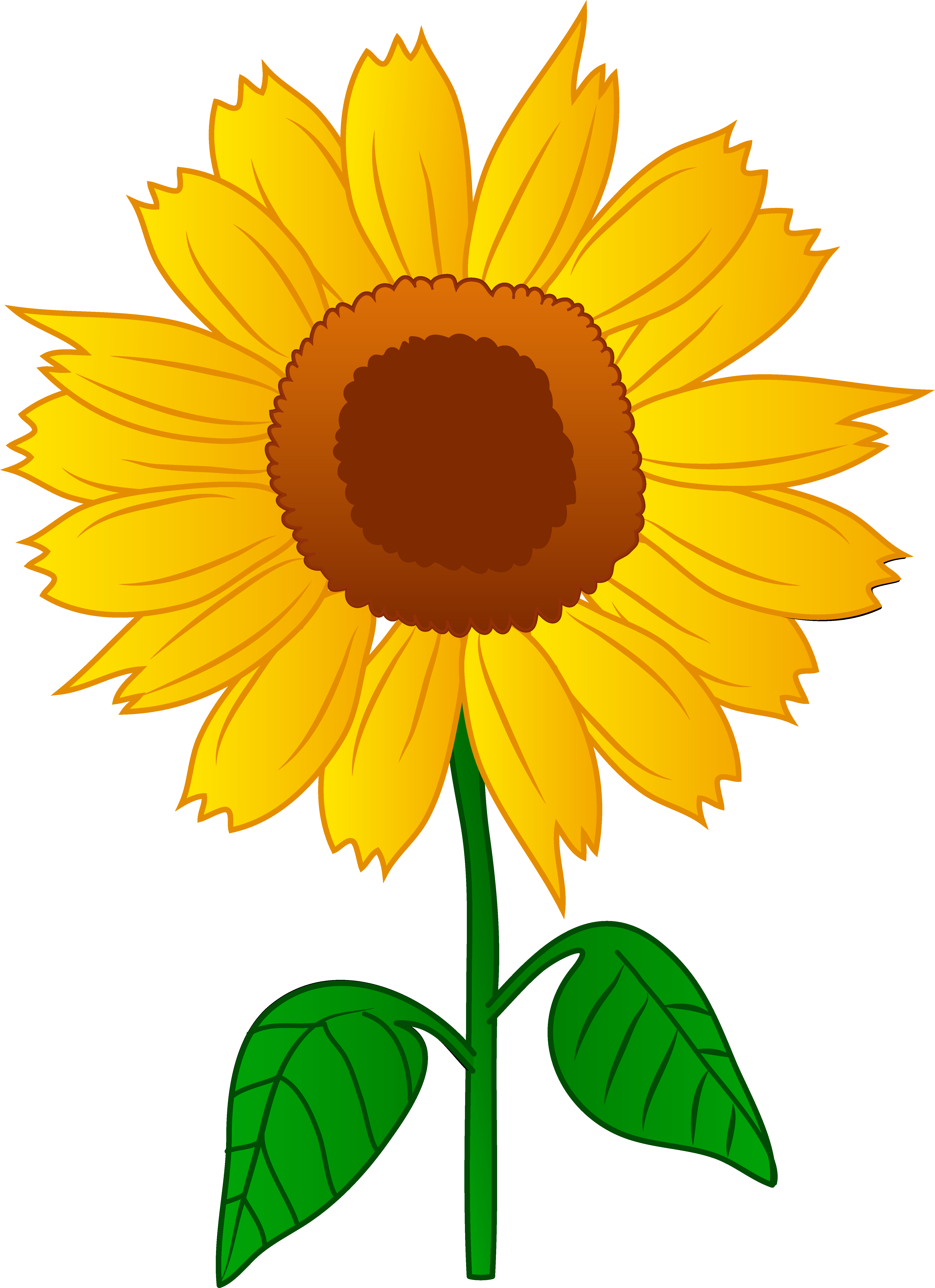 Detail Free Clipart Sunflower Nomer 5
