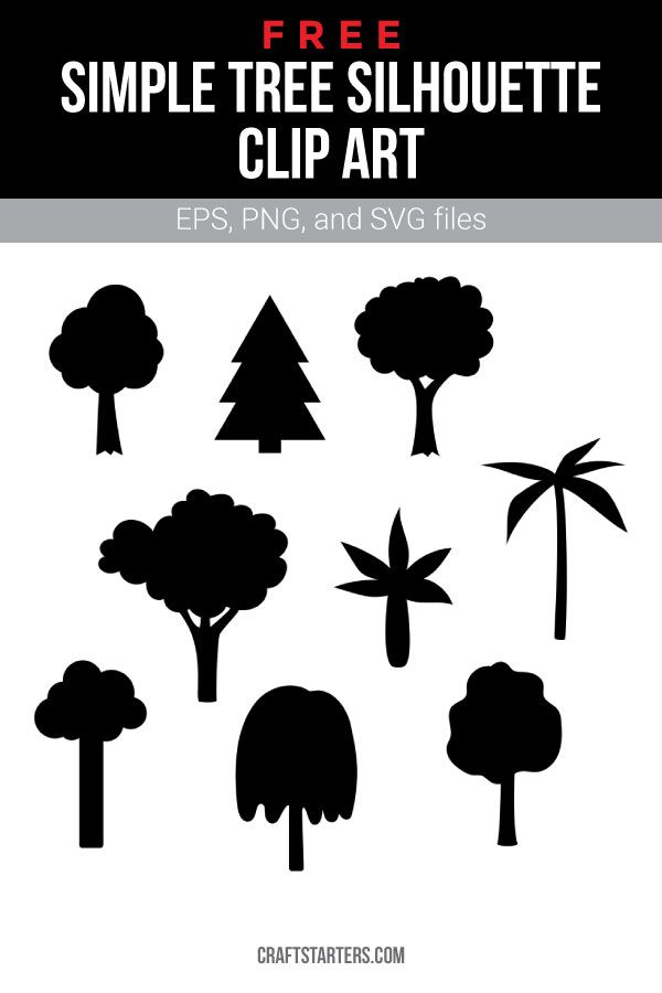 Detail Free Clipart Tree Silhouette Nomer 37