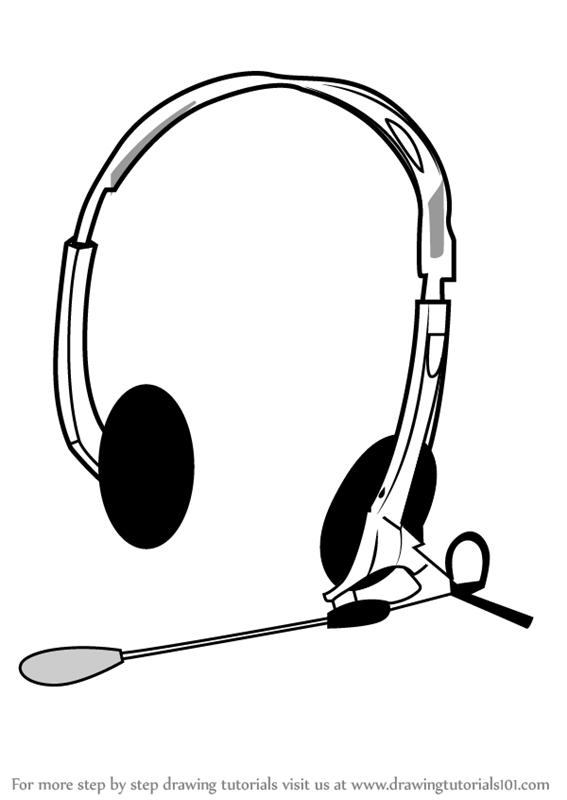 Detail How To Draw A Headset Nomer 2