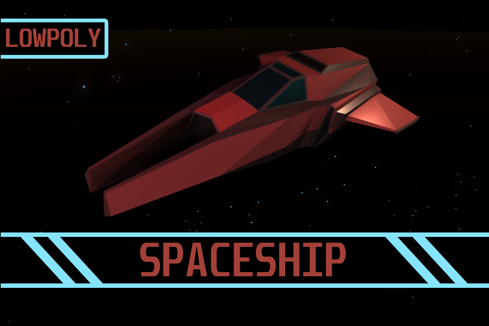 Spaceship Low Poly - KibrisPDR