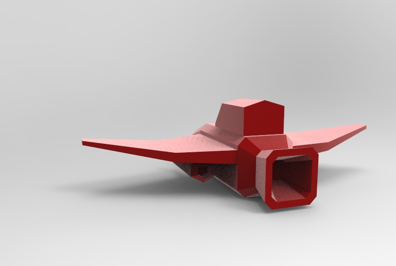 Detail Spaceship Low Poly Nomer 11