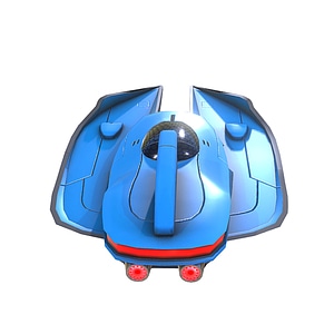 Detail Spaceship Low Poly Nomer 21