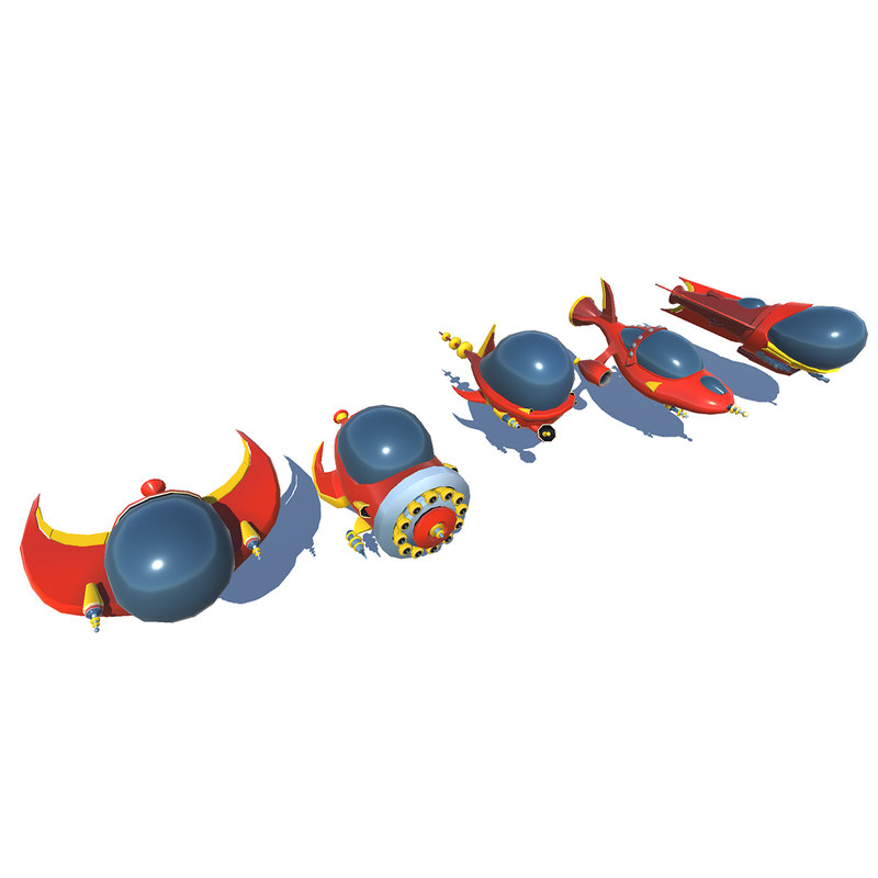Detail Spaceship Low Poly Nomer 22