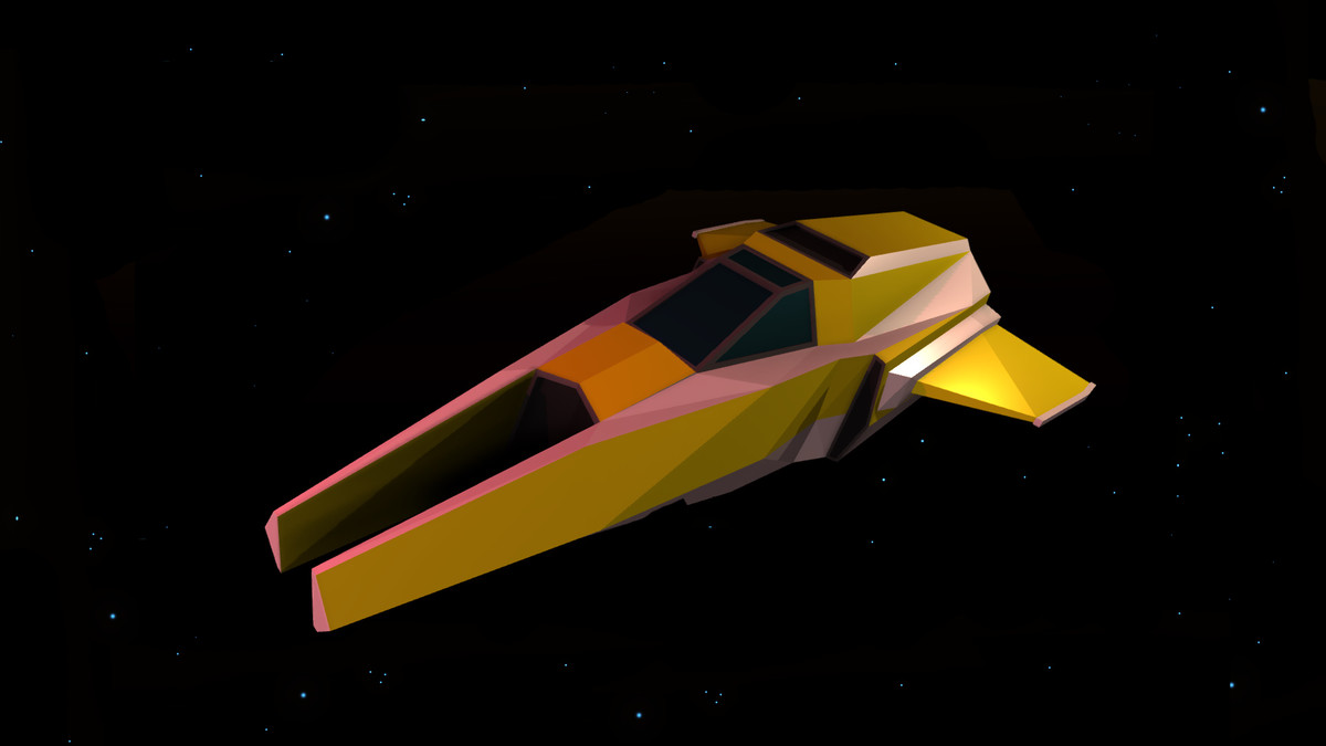 Detail Spaceship Low Poly Nomer 3