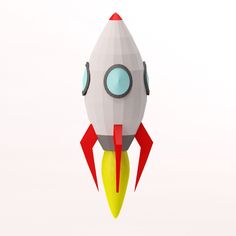 Detail Spaceship Low Poly Nomer 7