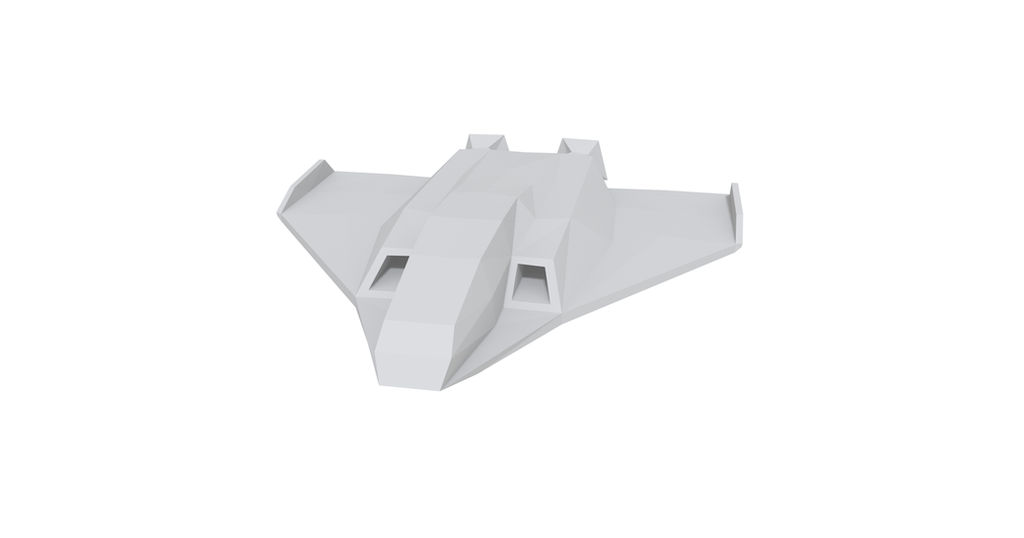 Detail Spaceship Low Poly Nomer 8