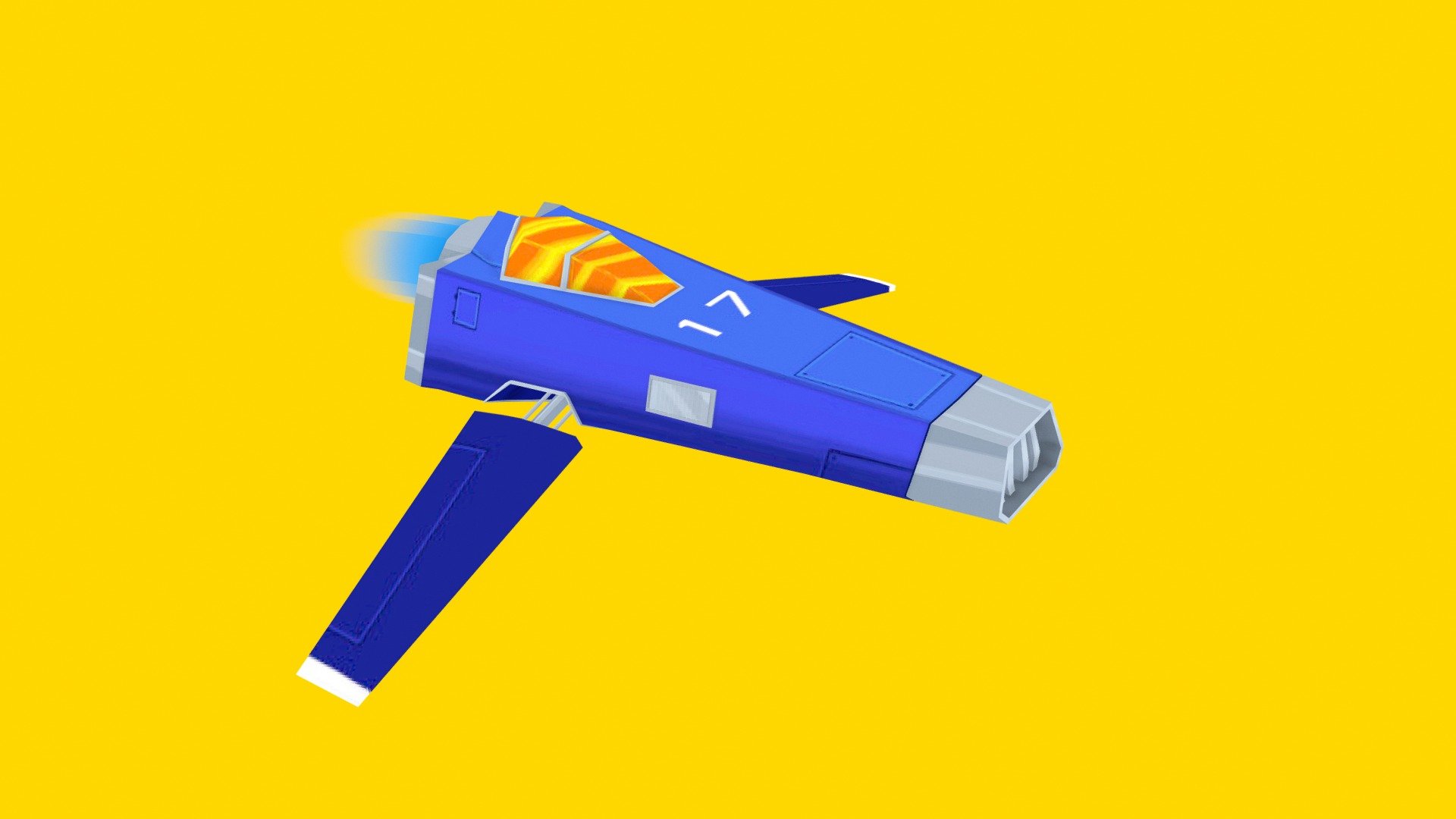 Detail Spaceship Low Poly Nomer 9