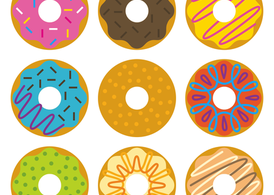 Detail Free Donut Vector Nomer 46