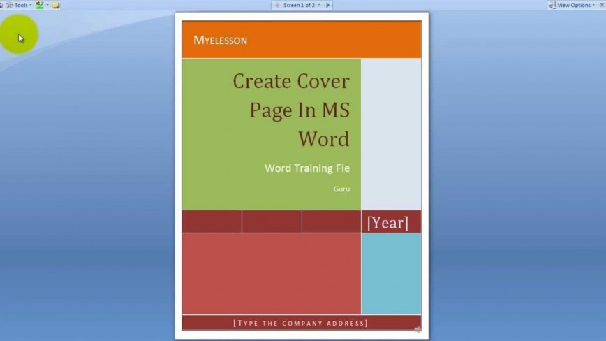 Detail Free Download Cover Page Microsoft Word Nomer 26