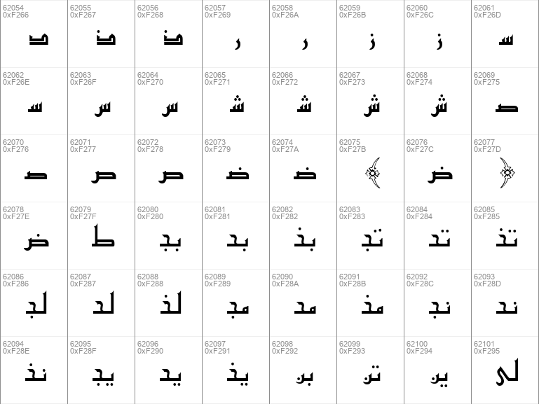 Detail Free Download Font Arab Kaligrafi Nomer 50