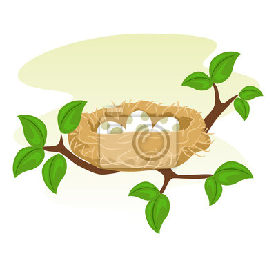 Detail Vogelnest Mit Eiern Nomer 10