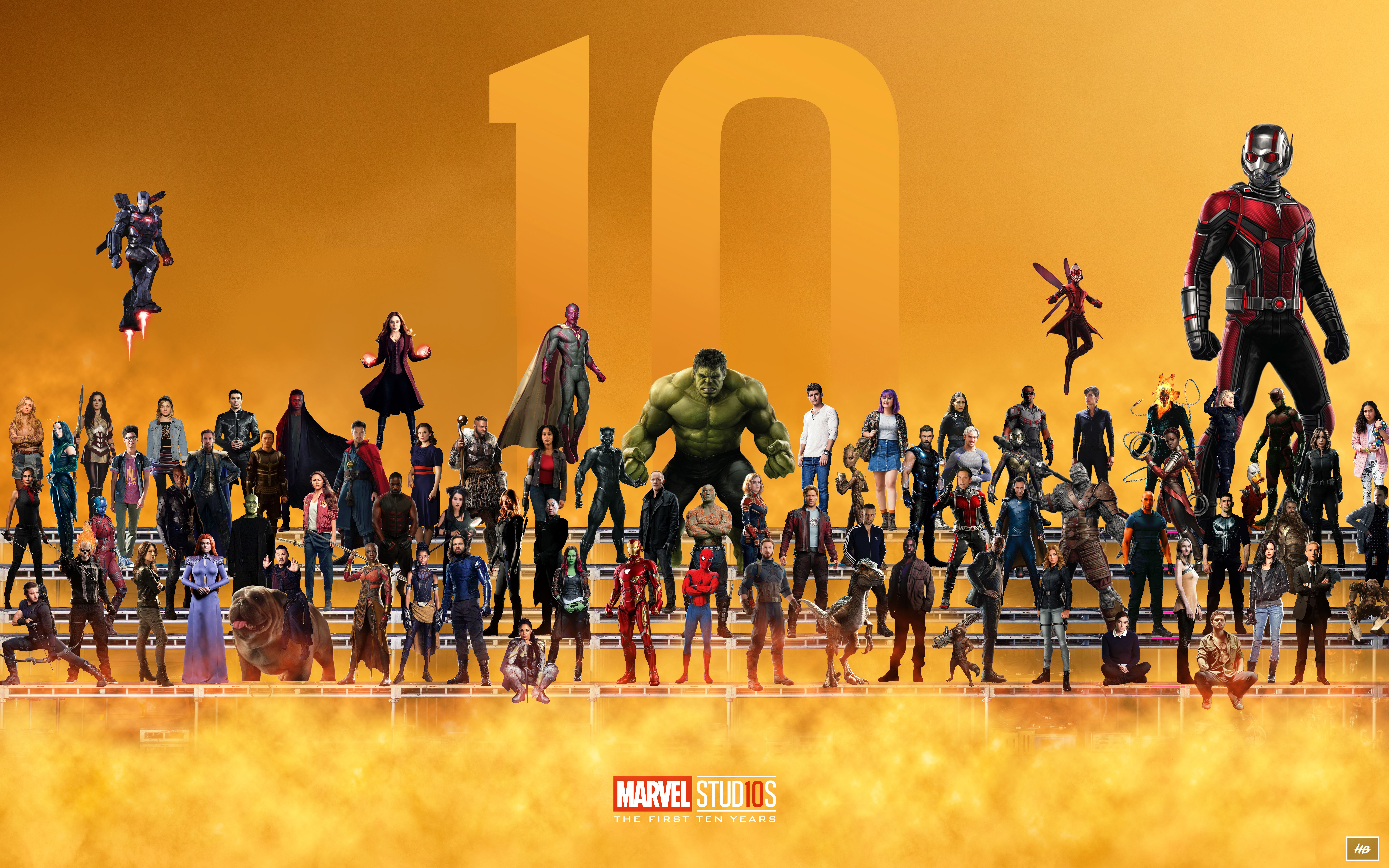 Detail Free Download Logo Marvel Studio 10th Anniversary Nomer 15