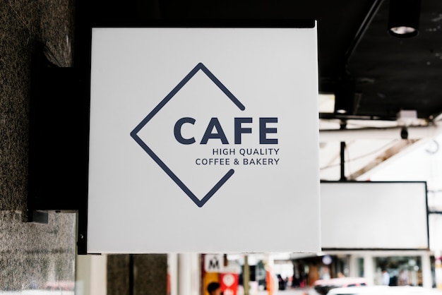 Detail Free Download Logo Mockup Wall Sign Caffee Nomer 12