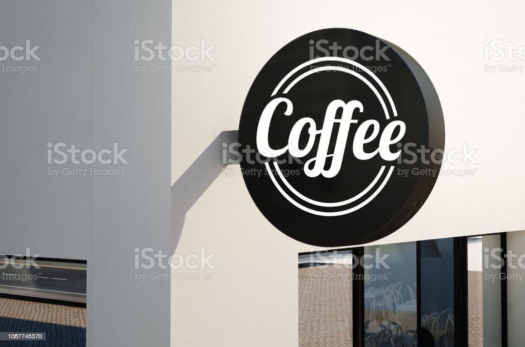 Detail Free Download Logo Mockup Wall Sign Caffee Nomer 18