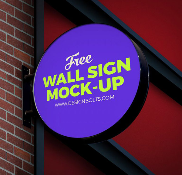 Detail Free Download Logo Mockup Wall Sign Caffee Nomer 50