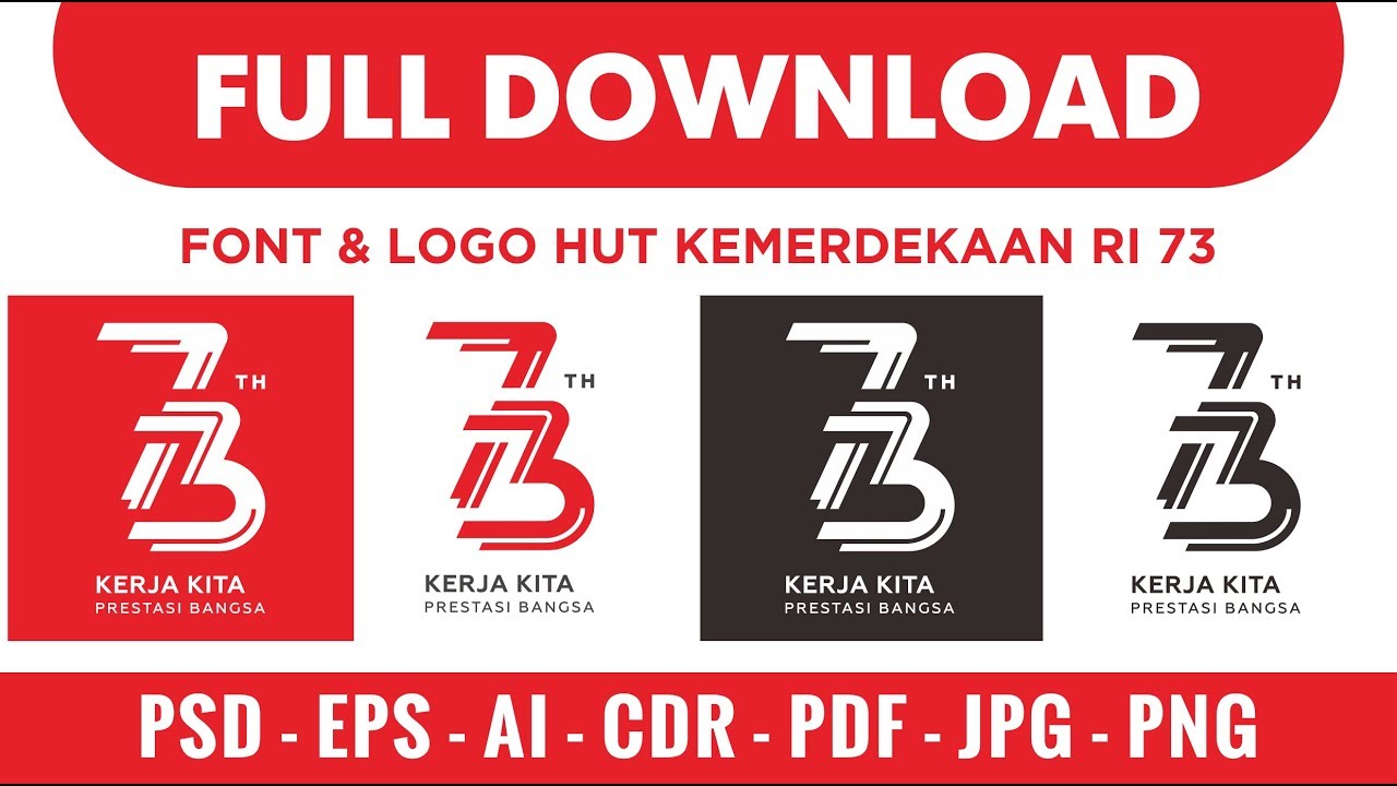 Detail Free Download Logo Resmi Hut Ri Ke 73 Nomer 40