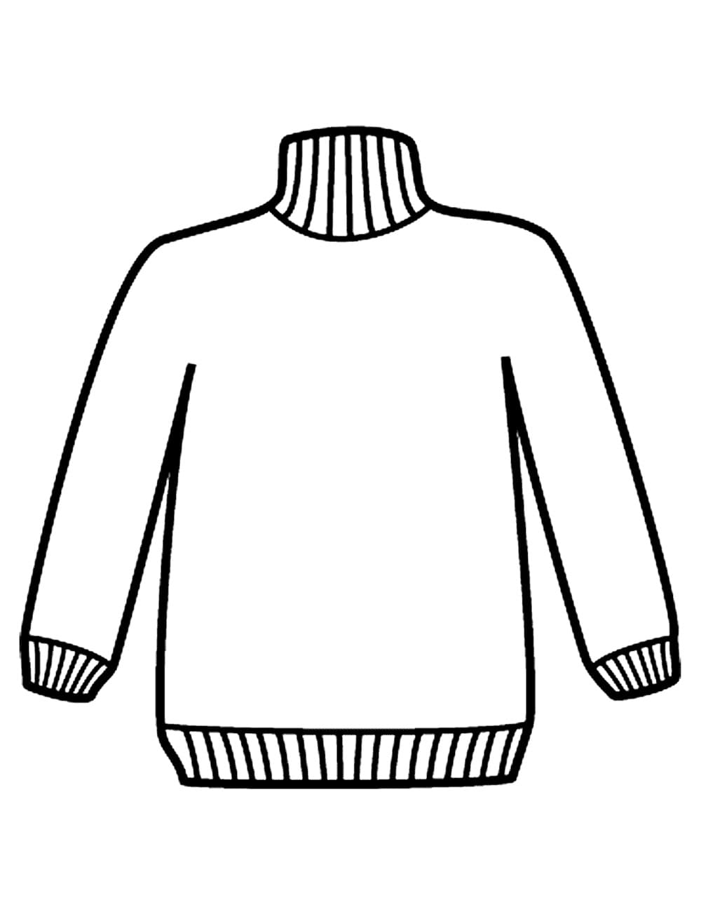 Detail Ausmalbild Pullover Nomer 8