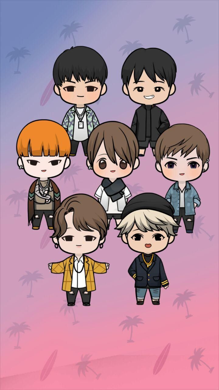 Detail Bts Cartoon Wallpaper Nomer 19