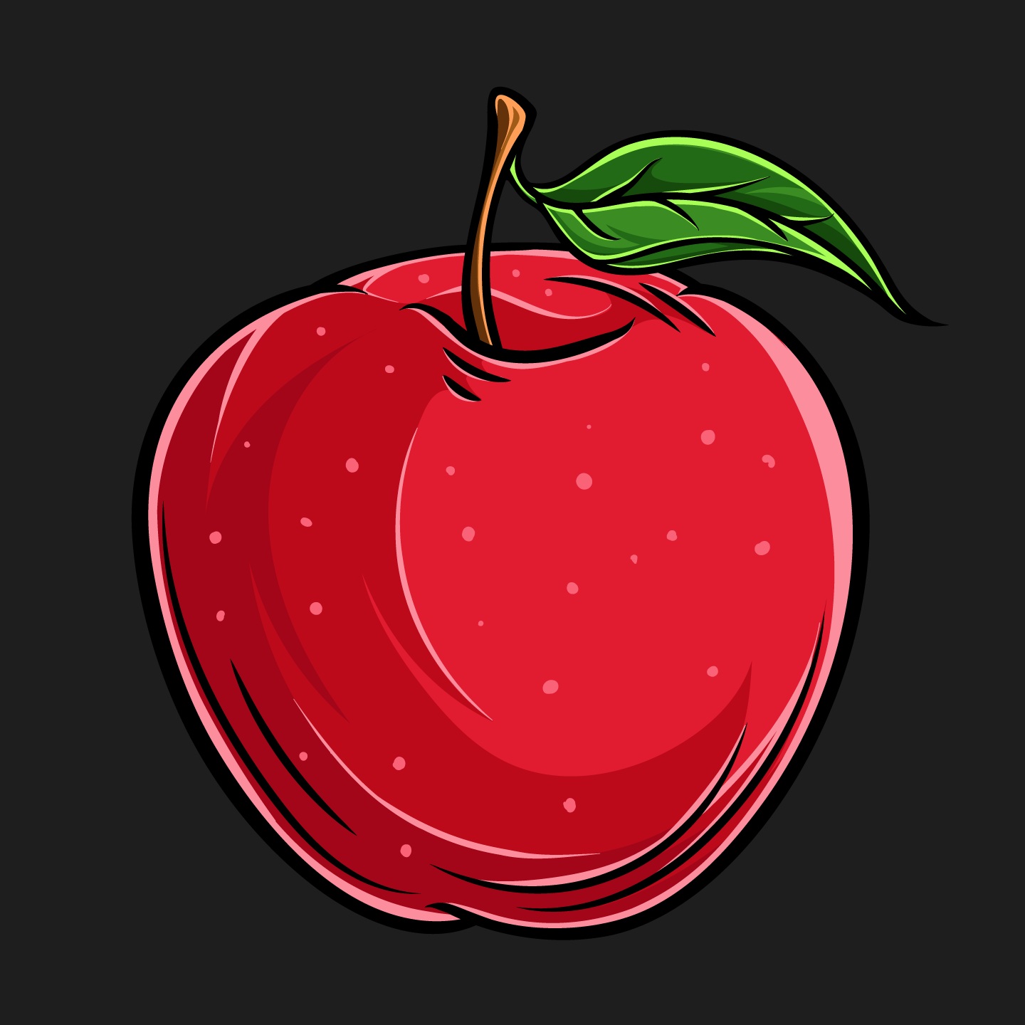 Detail Buah Apel Vector Nomer 12
