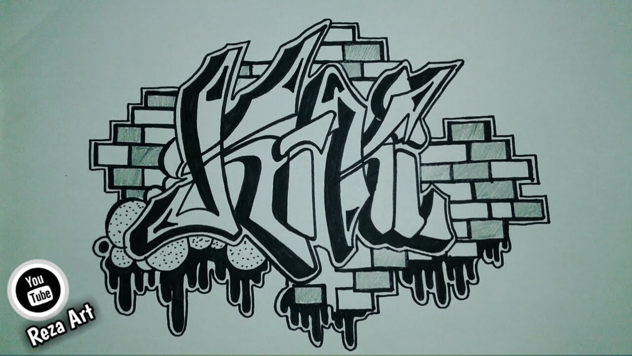 Detail Buat Grafiti Nama Nomer 4