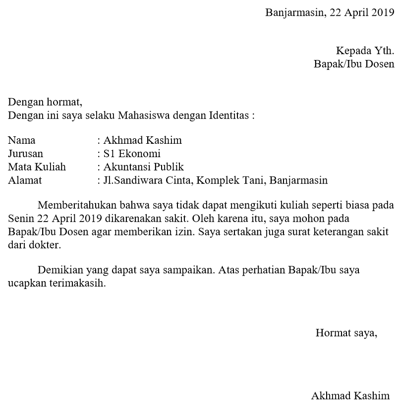 Detail Buat Surat Izin Sakit Nomer 19