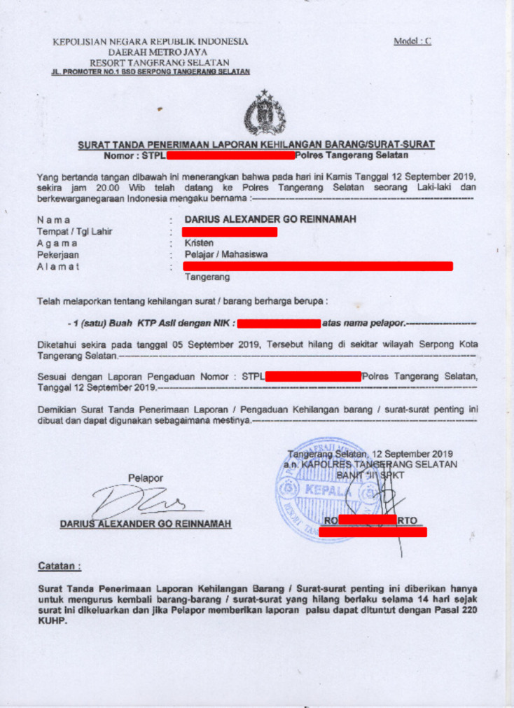 Detail Buat Surat Kehilangan Nomer 4