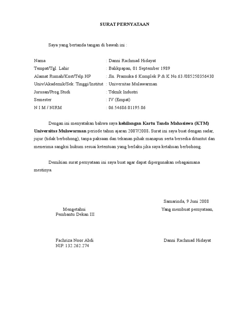 Detail Buat Surat Kehilangan Nomer 36