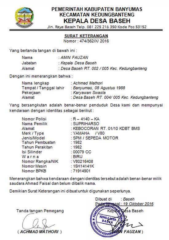 Detail Buat Surat Kehilangan Nomer 6