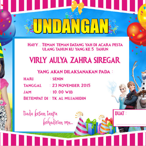 Detail Buat Undangan Ulang Tahun Nomer 5